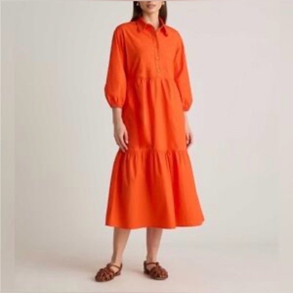 Quince Dresses & Skirts - Quince 100% Organic Cotton Poplin Midi Tunic Dress XS